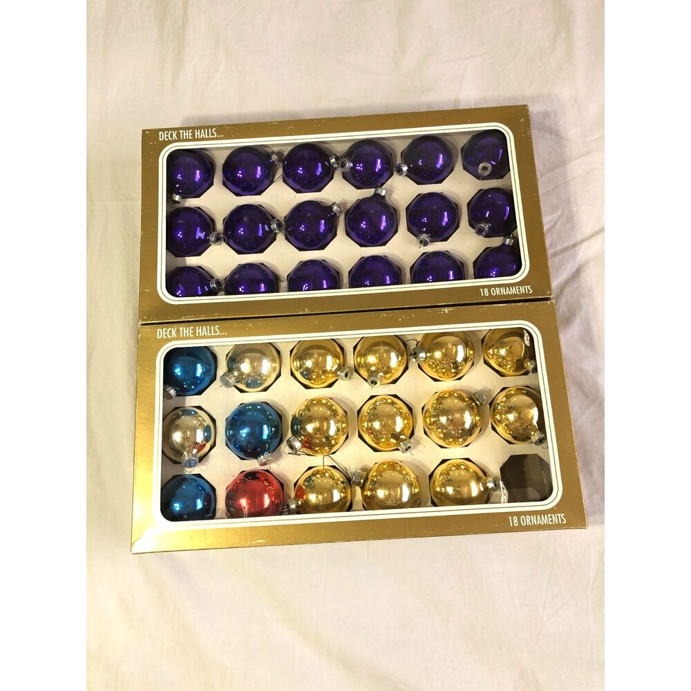 Lot Vintage Dayton Hudson Rauch Silvered Glass Christmas Ornament 2 Boxes 18 USA